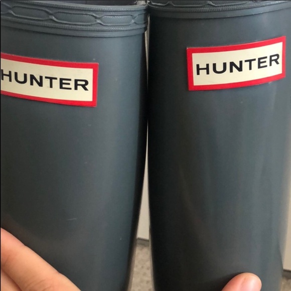 dark grey hunter boots - Picture 3 of 3